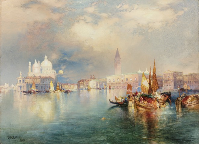 Moonlight in Venice by Tomas Moran is among the works on display in "American Made: Paintings and Sculpture from the DeMell Jacobsen Collection.” - Courtesy Image / San Antonio Museum of Art