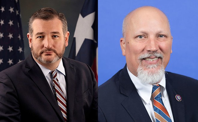 U.S. Sen. Ted Cruz and U.S. Rep. Chip Roy, both Texas Republicans, just couldn't get enough tweet time in 2023. - Wikimedia Commons / Public Domain