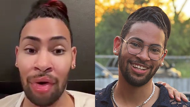 Despite his changed appearance, District 2 Councilman Jalen McKee-Rodriguez wants folks to know he's not had any recent facial work. - Screengrab X / @theloserteacher / Michael Karlis