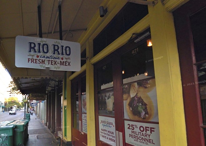 The owners of Rio Rio Cantina shuttered the River Walk eatery on Jan. 13. - Screen Capture: Google Maps