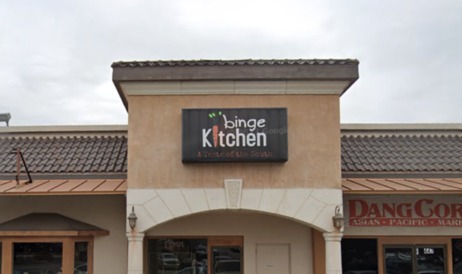 Binge Kitchen is located near the San Antonio International Airport. - Screen Capture / Google Maps