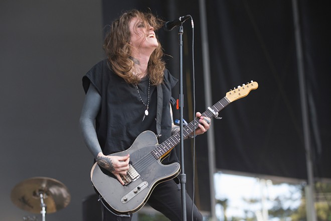 Laura Jane Grace, who plays San Antonio on Friday, March 22, was one of the first high-profile rock performers to come out as transgender. - Shutterstock / Sterling Munksgard