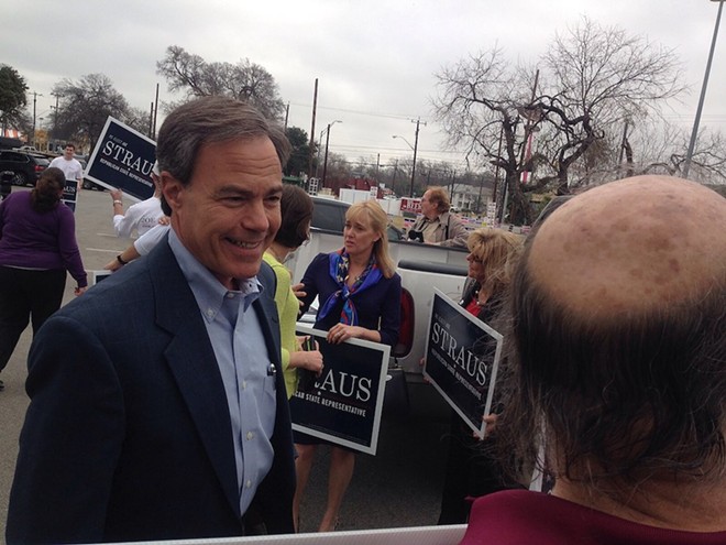 Joe Straus appears at an early voting place during his time as speaker of the Texas House. - Wikimedia Commons / David Martin Davies