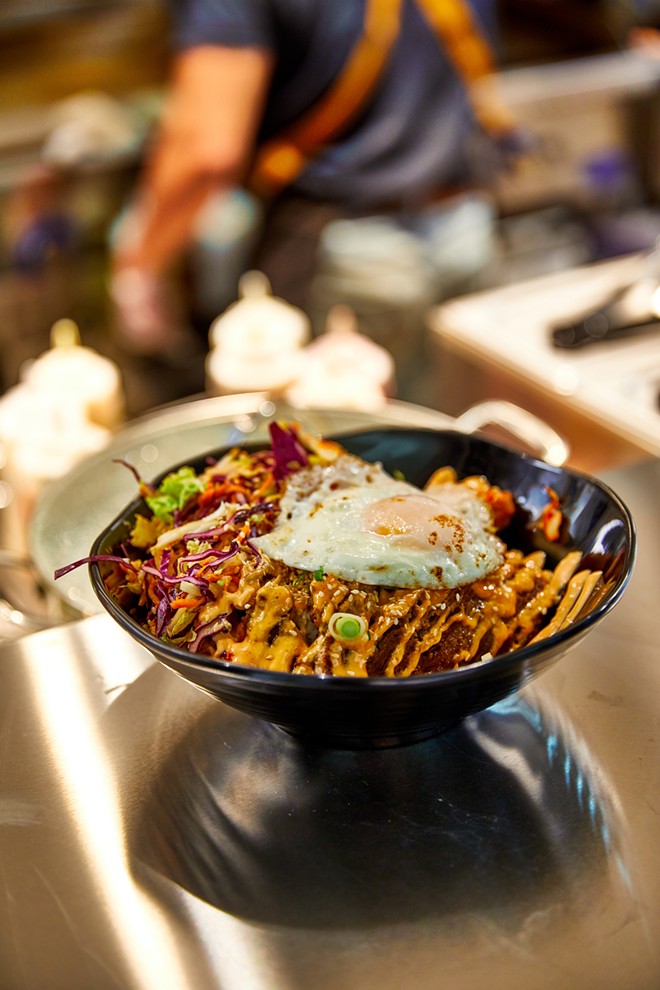 Ming's new location is serving up familiar menu items such as its popular rice bowls. - Tyler Smith for Ming's