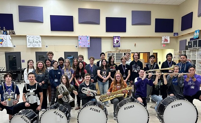 Boerne High School Marching Band shows its mettle in a recent Facebook photo. - Facebook / Boerne ISD