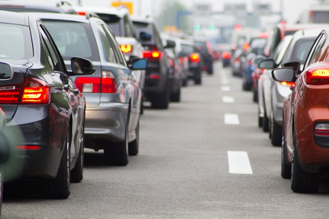 TxDOT began repairing bridge joints on westbound I-10 near downtown on Tuesday. - Shutterstock / ddisq