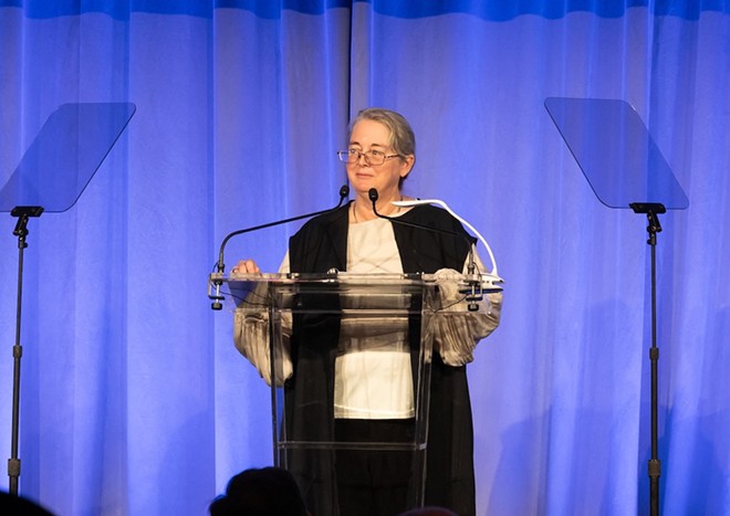 Suzette Baker speaks at the Authors Guild Foundation’s 32nd Annual Gala. - Courtesy Photo / Author's Guild Foundation (Photo by Beowulf Sheehan)