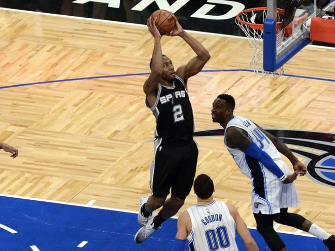 Kawhi Leonard played only nine games with the Spurs during his final season here. - Wikimedia Commons / Jose Garcia