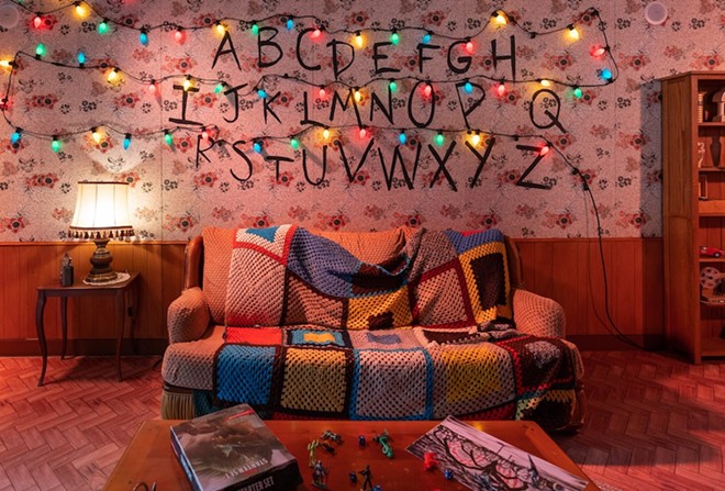 A store pop-up in France depicts Joyce's living room from Stranger Things. - Shutterstock / Dave Z