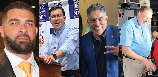 Four candidates have officially entered the San Antonio mayoral race, including developer Robert Melvin, Tech entrepreneur Beto Altamirano, District 8 Councilman Manny Pelaez and District 9's John Courage. - Left to right: LinkedIn / Robert T. Melvin, Michael Karlis, X / @MannyforSA, X / @CourageforSA