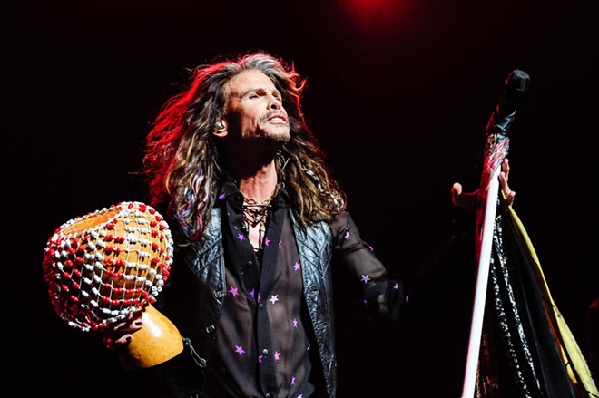 Aerosmith singer Steven Tyler hasn't made a full recovery from a damaged larynx, the band said in a statement. - Courtesy of Tobin Center