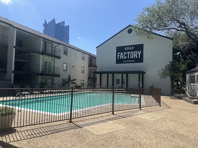 Residents at the Soap Factory Apartments would be displaced if the San Antonio Missions' new ballpark project is approved by City Council, according to details unveiled Wednesday. - Michael Karlis