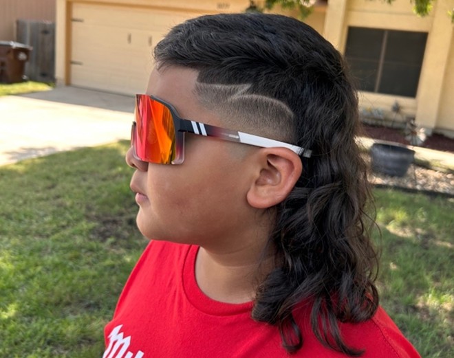 Hometown hairdo hero Avery Quiroz is representing San Antonio in the USA Mullet Championships. - MulletChamp.com / Avery Quiroz