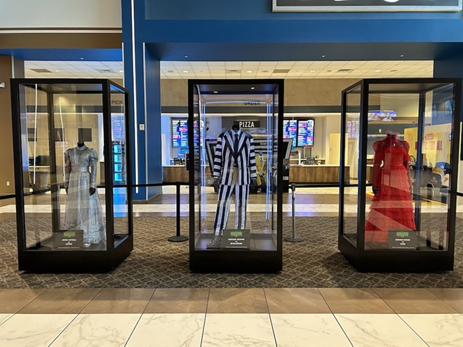 The official costumes from Beetlejuice, Beetlejuice! are now on display at a Santikos movie theater in San Antonio. - Courtesy Photo / Santikos