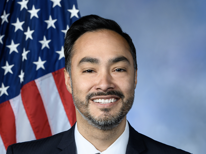 Democratic U.S. Rep. Joaquin Castro lambasted Paxton's targeting of Latino's and minority communities, and Abbott's nefarious decision to scrub 6,500 residents from state voting rolls. - Public Domain / Nate Payne