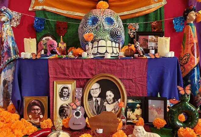 Briscoe Western Art Museum is assembling its community ofrenda this week. - Courtesy Photo / Briscoe Western Art Museum