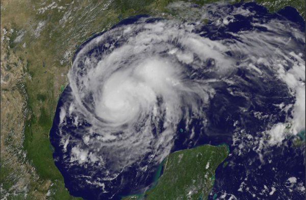 Ol' Hurricane Harv hanging in the Gulf. - NASA via twitter