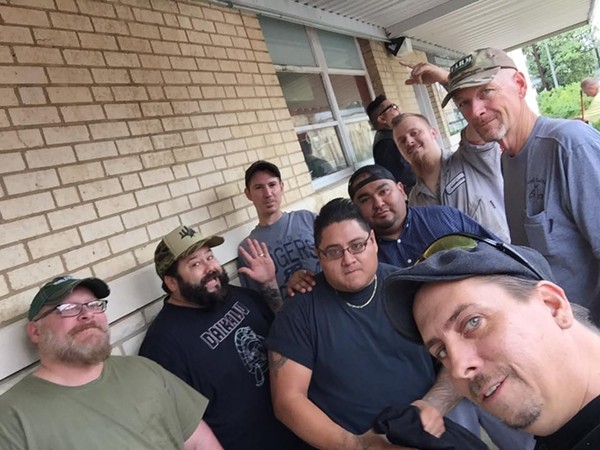 A snapshot of the guys during their trip to Victoria for Hurricane Harvey relief. - Courtesy of Chef Cooperatives
