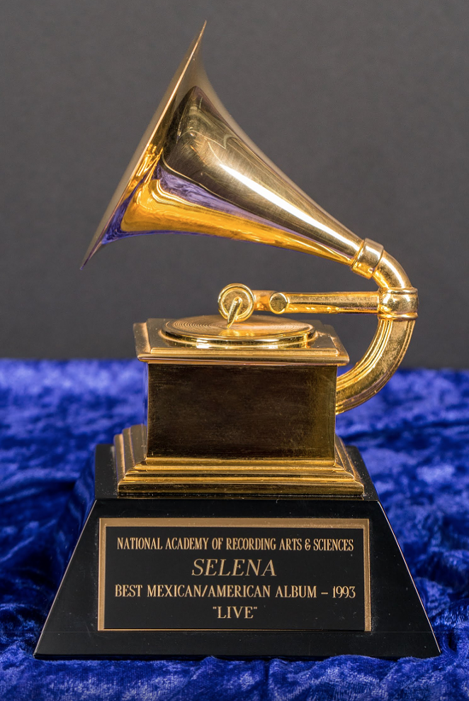 "Selena won the Grammy for Best Mexican/American Album of 1993 for her album "Live!" at the 36th annual Grammy Awards on March 1, 1994. The album was recorded during a free concert at the Memorial Coliseum in Corpus Christi, Texas, on February 7, 1993. The award marked many firsts: not only was it her first Grammy, but she was also the first female Tejano artist to receive the award. To this day, Selena is the youngest artist to receive the award in this category."