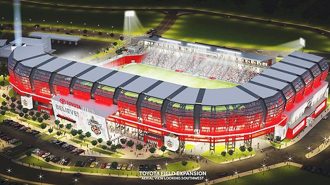 Proposed design for the Toyota Field expansion if MLS accepts San Antonio's bid. - SAN ANTONIO SCORPIONS