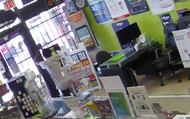 Video Shows Houston Man Shoot Door, Pray After Being Locked in a Store Mid-Robbery