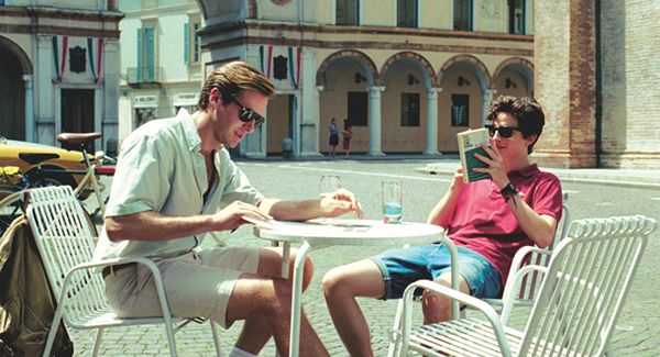 Armie Hammer (left) and Timothee Chalamet take in the scenery in Call Me by Your Name. - Sony Pictures Classics