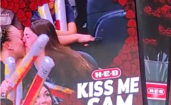 Video of same-sex couple smooching on San Antonio Spurs' Kiss Me Cam goes viral