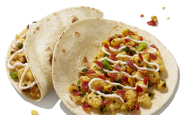 Dunkin’ is now serving breakfast tacos with roasted corn and a drizzle of lime "crema."