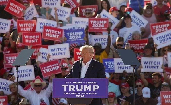 Former President Donald Trump speaks at a campaign rally in Waco on March 25, 2023.