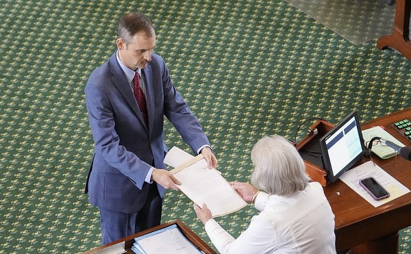 State Rep. Andrew Murr, R-Junction, delivered the articles of impeachment for Attorney General Ken Paxton to Secretary of the Senate Patsy Spaw on May 29, 2023.