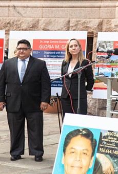 Watts Guerra LLP attorneys hold a press conference announcing lawsuits against South Texas' Dr. Jorge Zamora-Quezada.