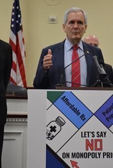 Rep. Lloyd Doggett discusses his new bill at a Washington D.C. press conference.
