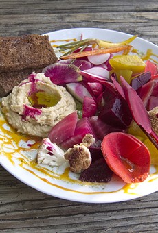 Alchemy's crudit&eacute; plate changes weekly, but retains its vibrant colors.
