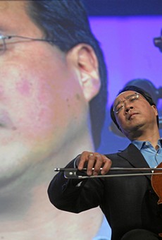 Yo-Yo Ma, widely considered the world's greatest cellist, feelin' it...hard.