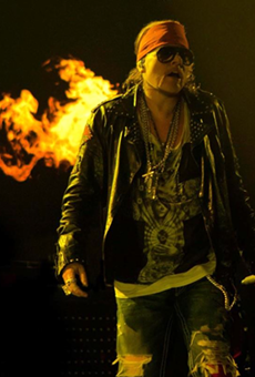 The always combustible Axl Rose, sans cornrows