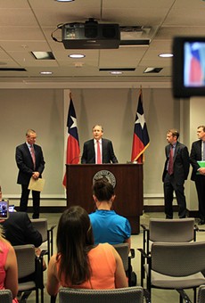 Texas Attorney General Ken Paxton speaks at a press conference announcing he has filed yet another lawsuit against the federal government.