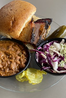 PInkerton's Barbecue opened in February near the Frost Bank Tower.