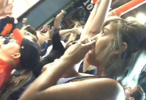 If you insist on snorting coke at an Astros game, at least try and be chill about it. - THEBEASTUFC/INSTAGRAM