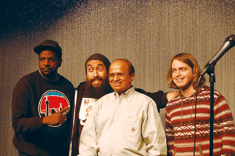 From left to right: Bobby "B. Smitty" Smith, Larry Garza, Chandra Murthy and Jeff Stone