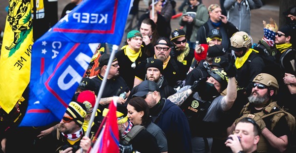 December's "Million MAGA March" became a draw for Proud Boys in Washington, D.C. - JOHNNY SILVERCLOUD / SHUTTERSTOCK.COM