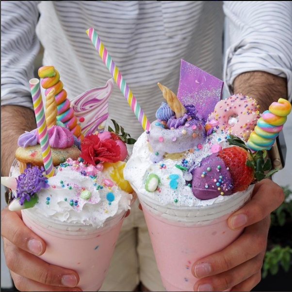 Honeysuckle Tea Time is bringing their eye-catching milkshakes to the party. -  INSTAGRAM/SAFOOD.E