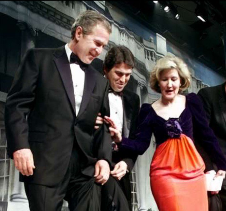 Hutchison alongside George W. Bush and Rick Perry. - TWITTER VIA KAY BAILEY HUTCHISON