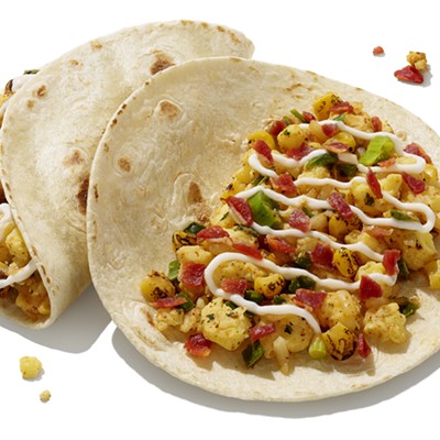 Dunkin’ is now serving breakfast tacos with roasted corn and a drizzle of lime "crema."
