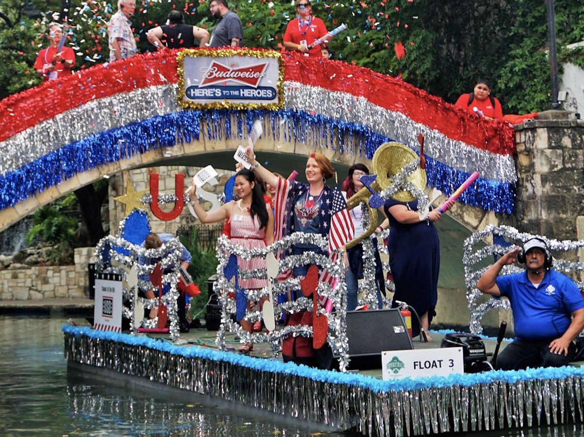 The San Antonio River Walk celebrates Independence Day with the Armed