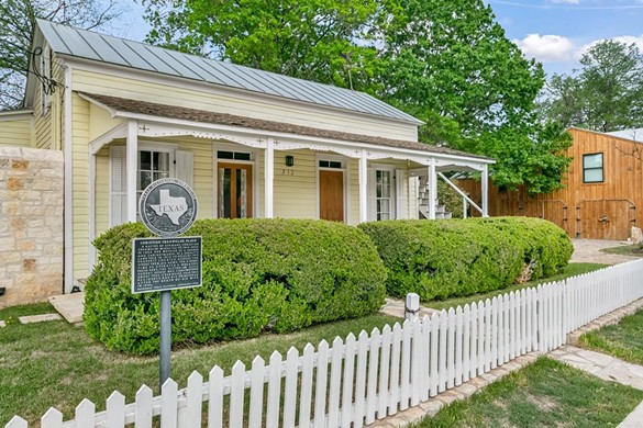This historical 1903 house for sale in the Texas Hill Country once served as a molasses press