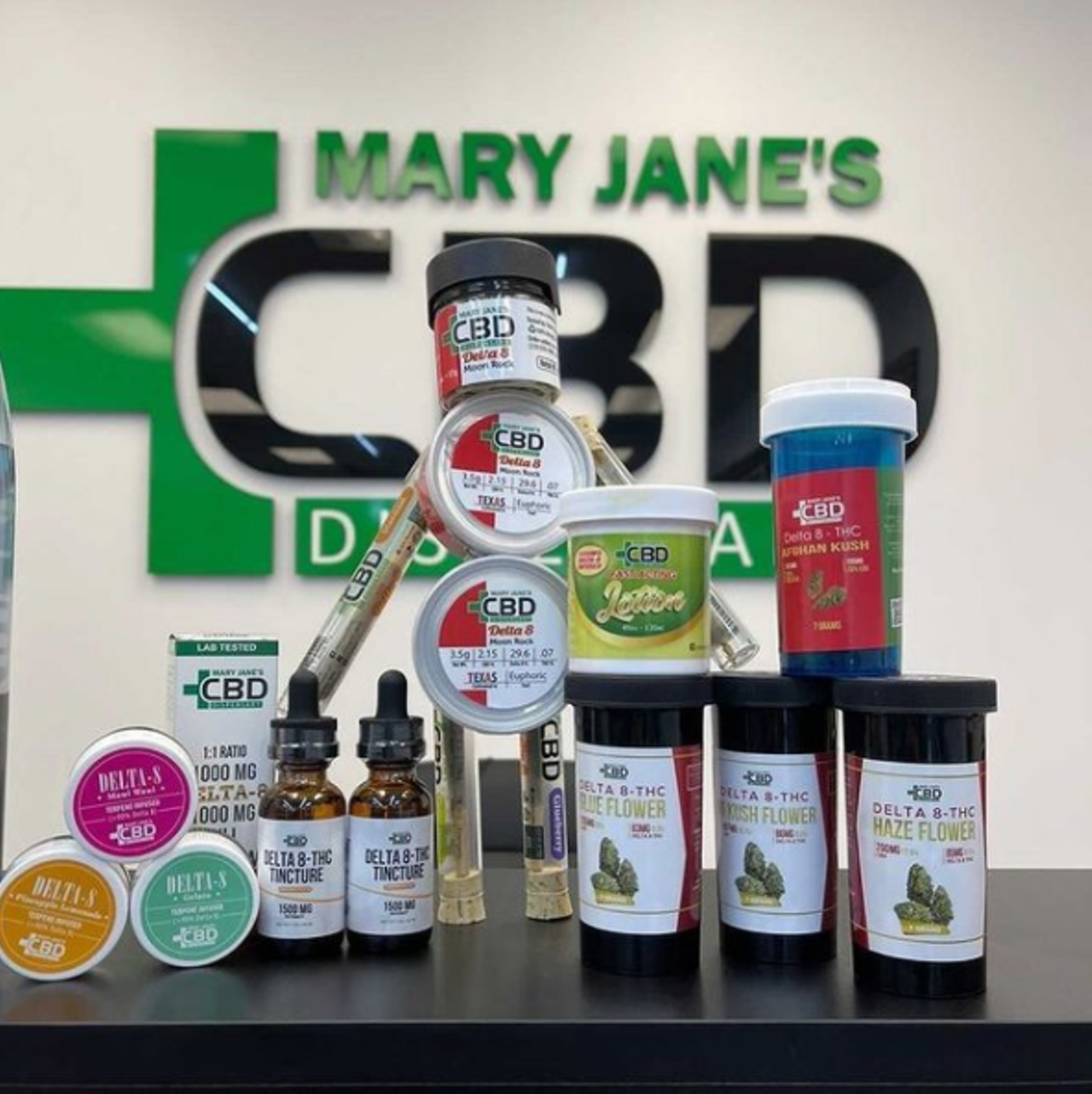 Mary Jane’s CBD Dispensary
Multiple locations, mjcbdd.com
With six shops across San Antonio, you’ve got access to high-quality tobacco, delta-8 THC and CBD oil products at your fingertips no matter where you are.
Photo via Instagram / maryjanes_family
