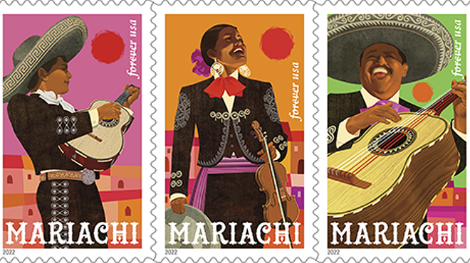 The U.S. Postal Service debuted the stamps at a ceremony in Albuquerque.