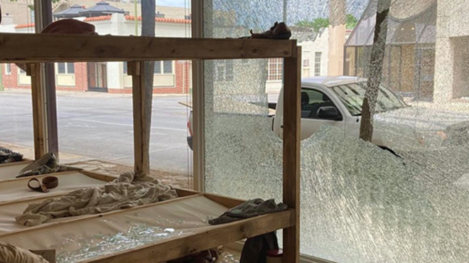Vandal smashes Artpace window, affecting exhibition by San Antonio artist José Villalobos
