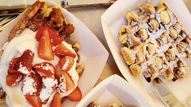 Playland's new flavored Belgian-style waffles.