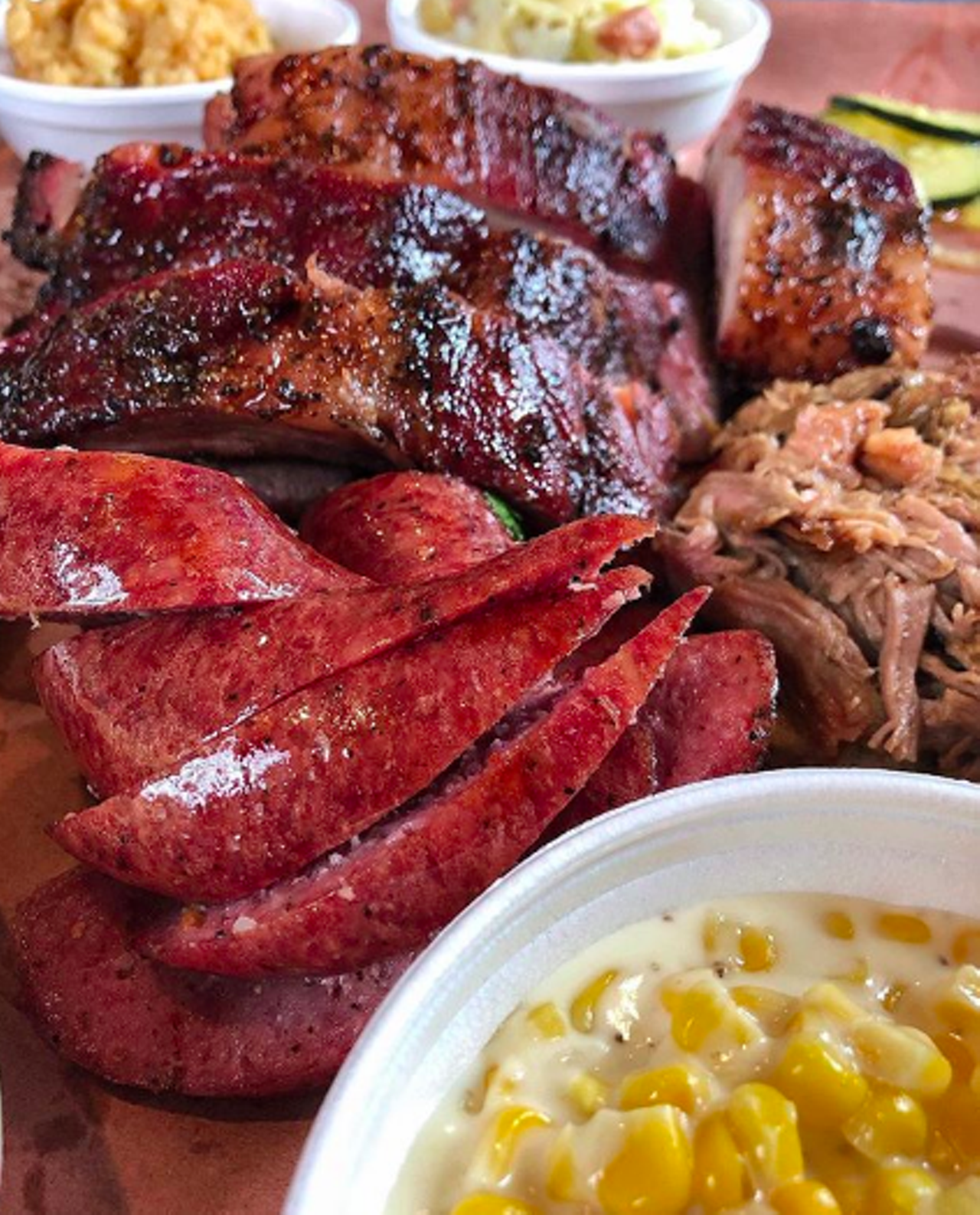 Burnwood '68
1012 N Flores St, (210) 320-0584, burnwood68.com
On top of a badass name, Burnwood ‘68 should definitely be respected for the barbecue it serves up. Opened in 2018, pitmaster Lupe is a third generation smoker who serves up specialty items like brisket grilled cheese and chopped Frito pie, as well as smoked meats by the pound and sandwiches. There’s also lots of potato options here, from the German potatoes and cheesy potatoes to the potato salad and loaded baked potato.
Photo via Instagram / egg_34